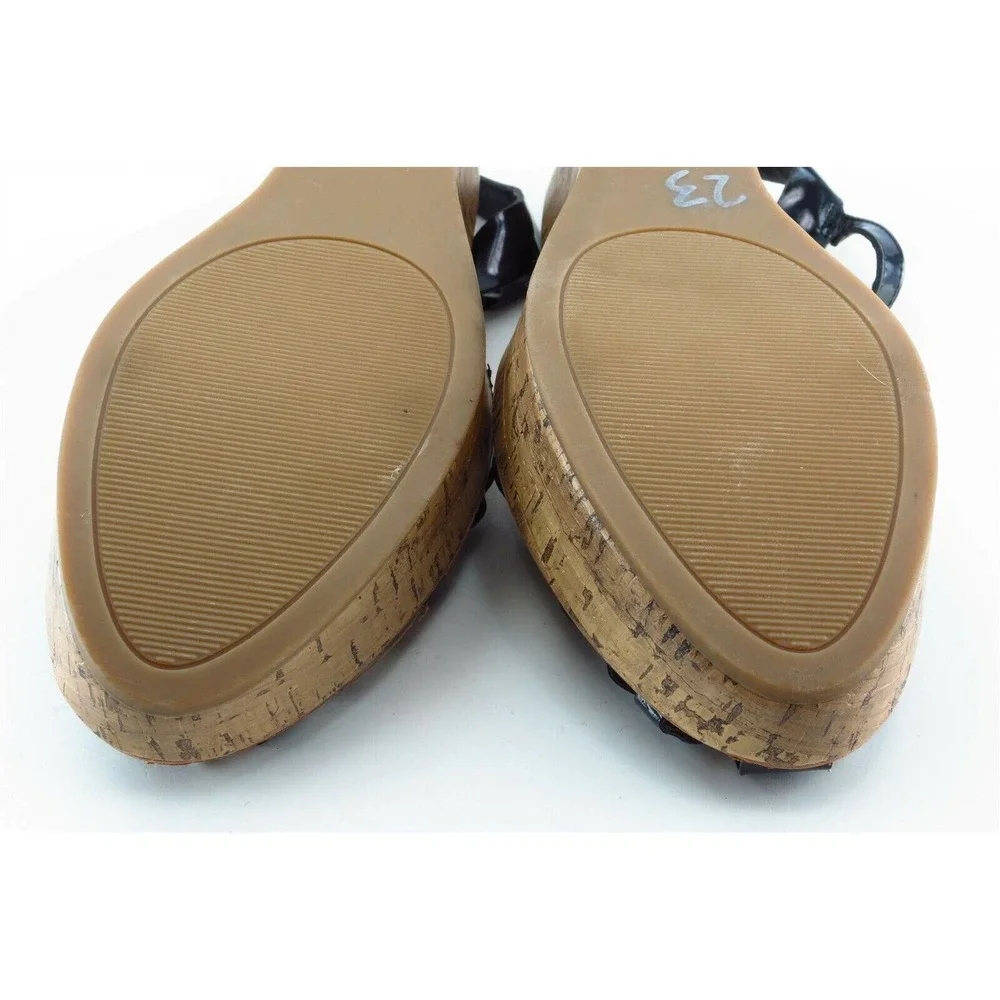 GUESS‎ Size 7.5 M Black Gladiator Synthetic Women Sandal Shoes